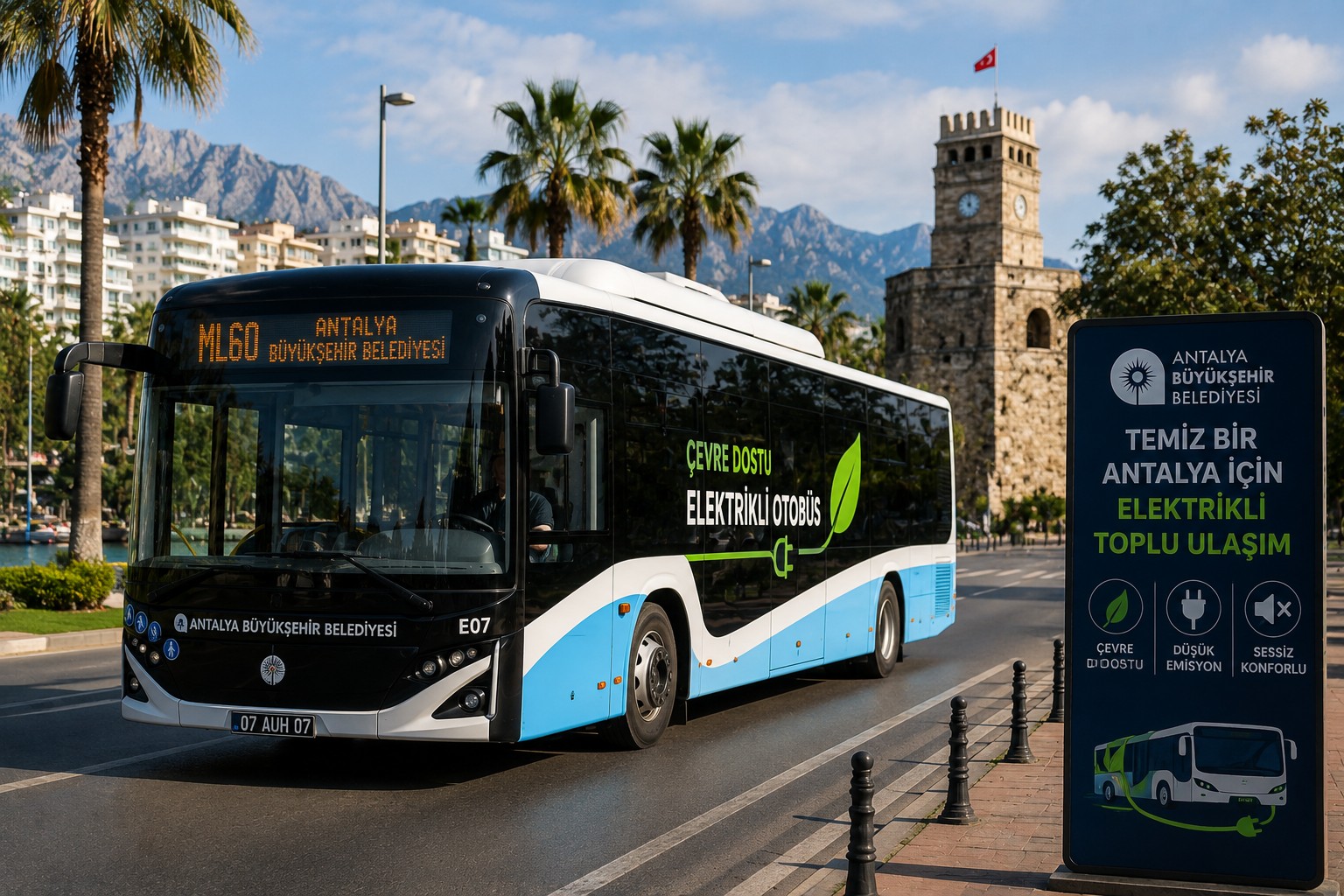 Antalya’da Elektrikli Toplu Ulaşım Araçlarının Sayısı Artırılıyor