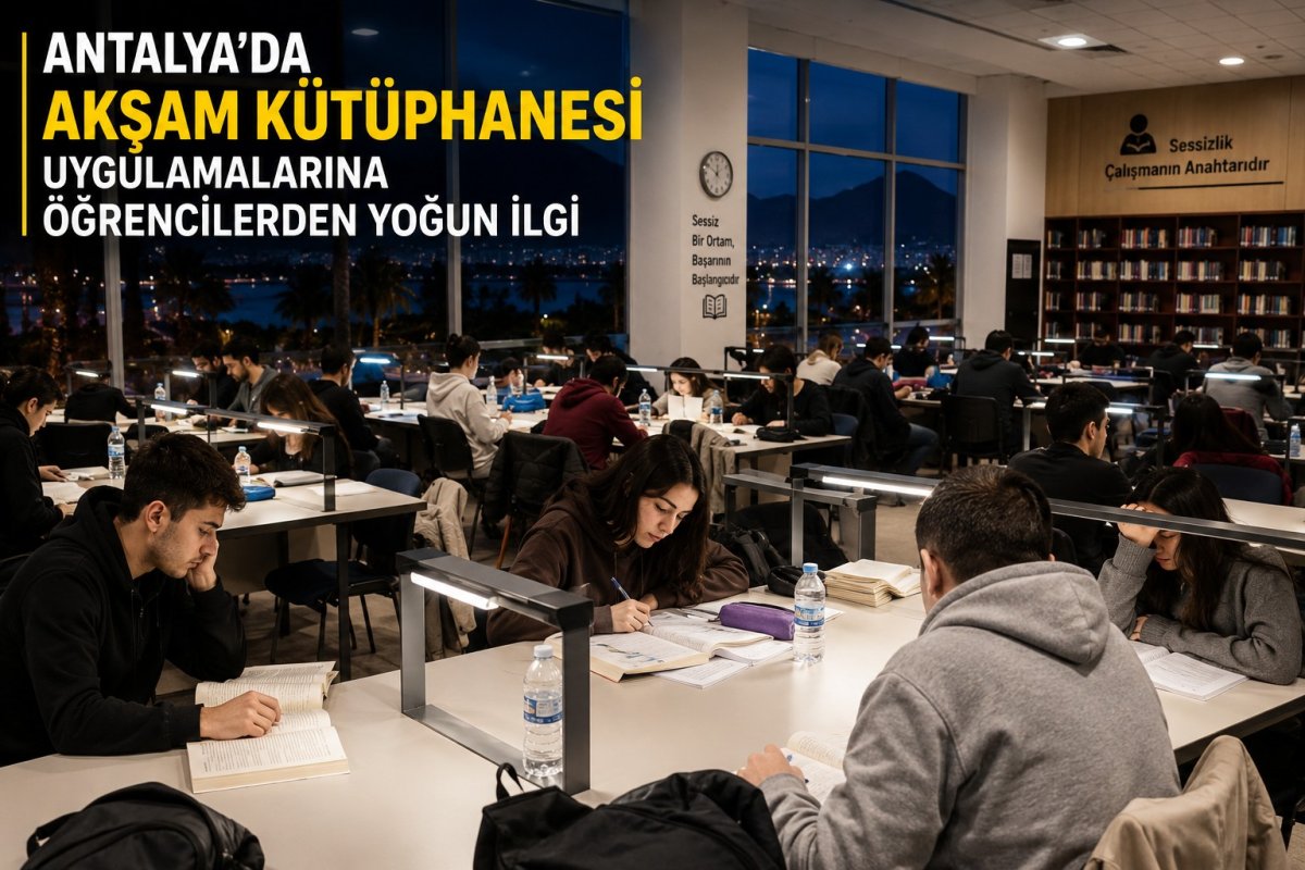 Antalya’da Akşam Kütüphanesi Uygulamalarına Öğrencilerden Yoğun İlgi